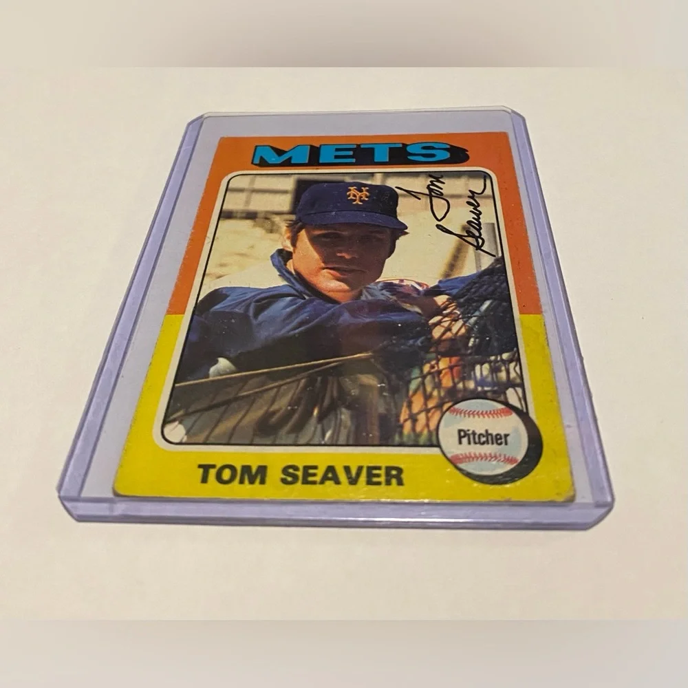 Tom Seaver 1975 Topps Baseball card vintage collectible #370